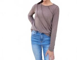 NEW STACCATO denise long-sleeve top in mocha